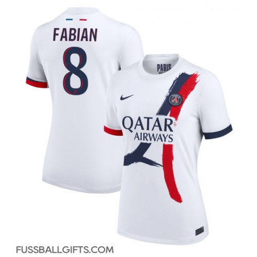 Paris Saint-Germain Fabian Ruiz #8 Fußballbekleidung Auswärtstrikot Damen 2024-25 Kurzarm